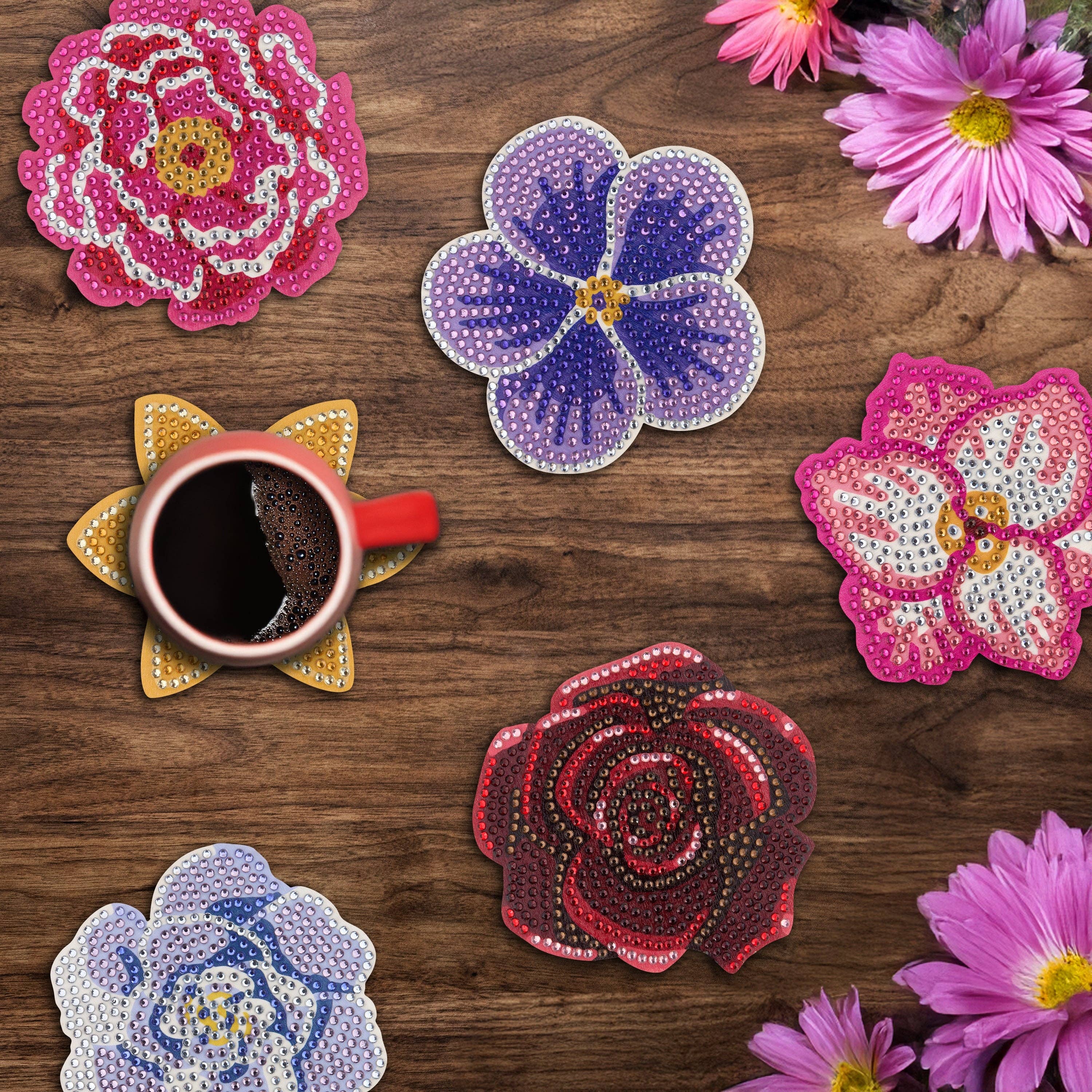 Coasters - Spring Blossom Diamond Art