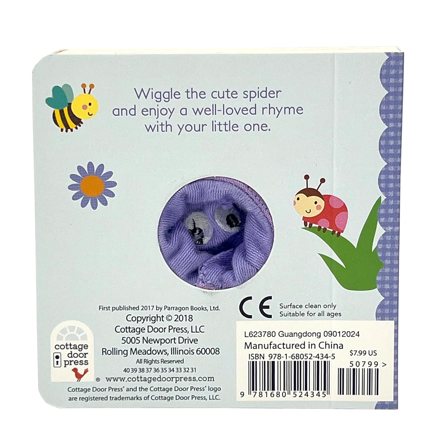 Cottage Door Press Itsy Bitsy Spider Finger Puppet Board Book