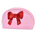 Iscream Kids Red Sequins Bow Oval Cosmetic Bag