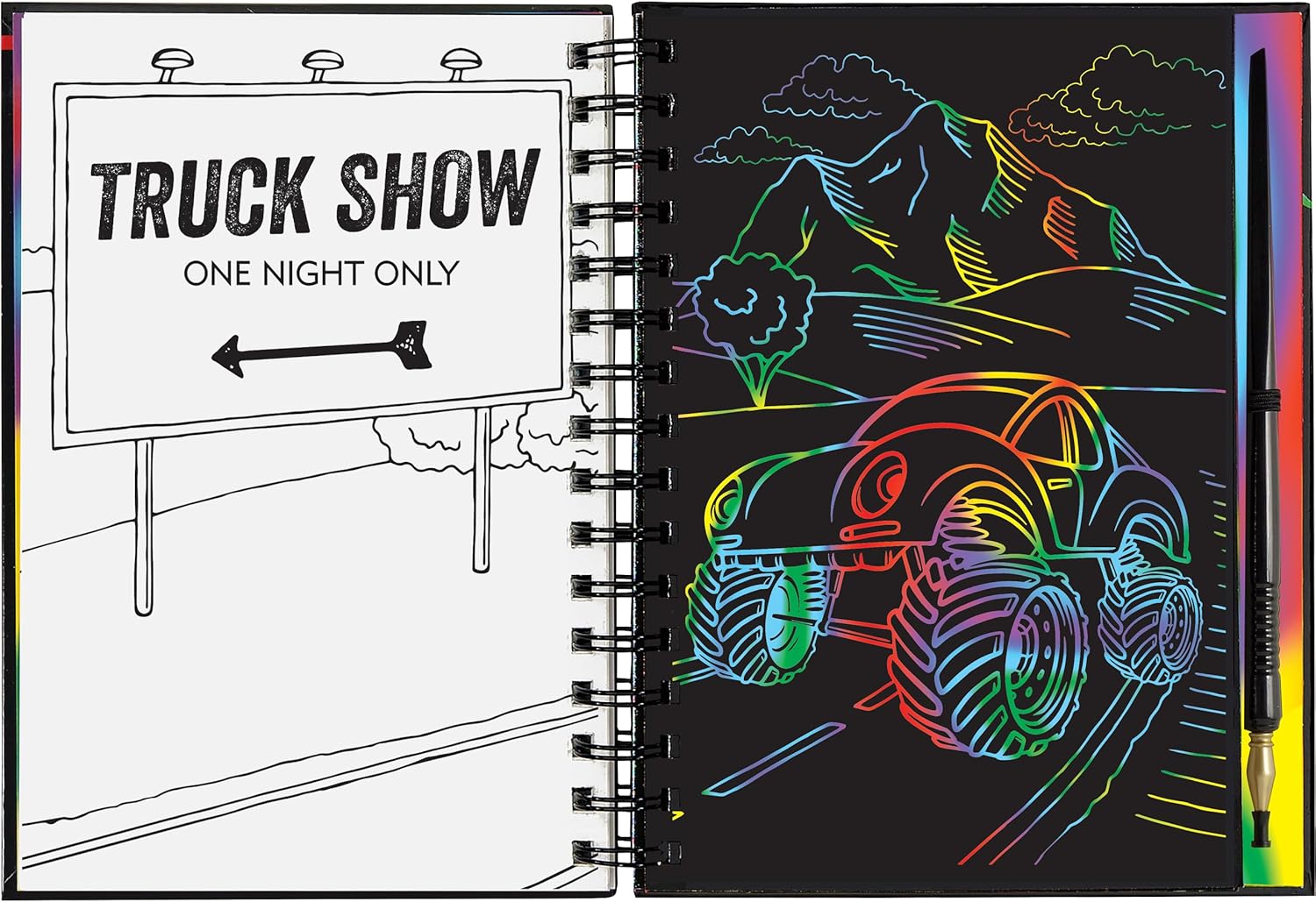 Extreme Monster Trucks Scratch and Sketch Book