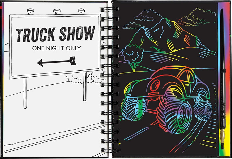 Extreme Monster Trucks Scratch and Sketch Book