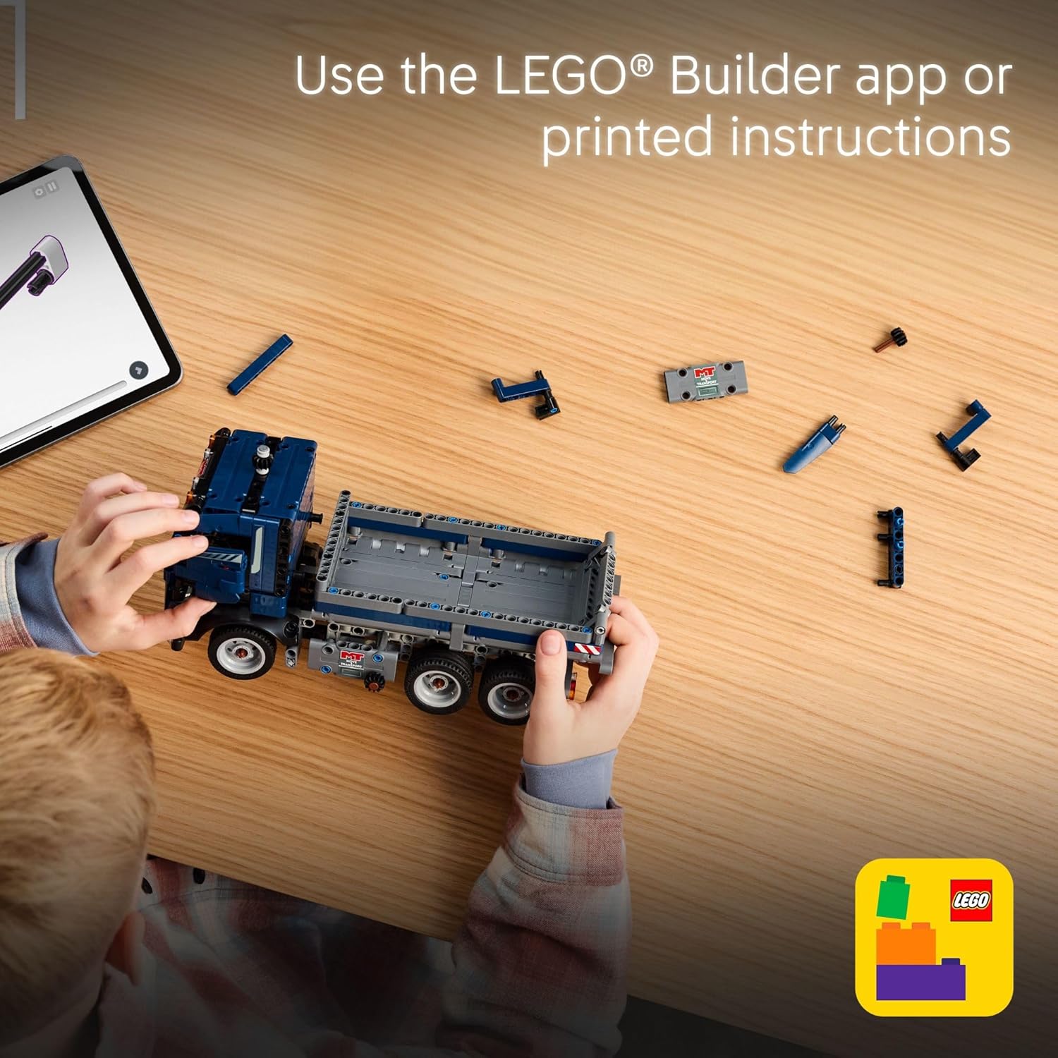 LEGO Technic Tipping Dump Truck Building Set Kids 9+ Realistic Construction Vehicle