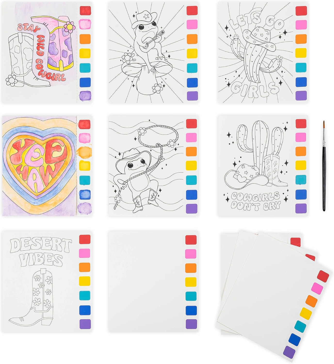Vivid by Brea Reese Watercolor Pad Kit Western DIY Art Activity