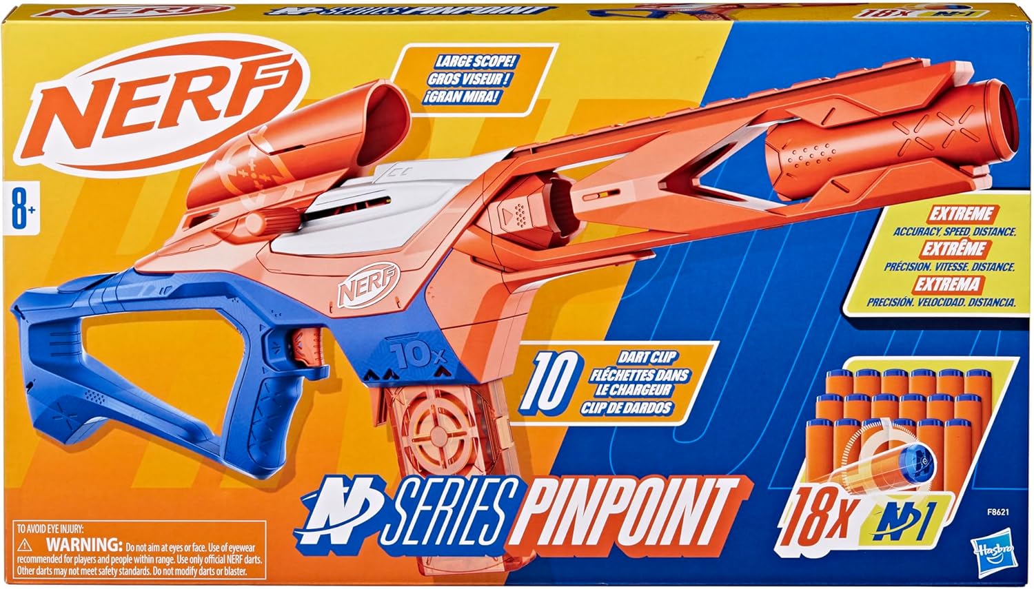 NERF N Series Pinpoint Bolt Action Blaster with 18 Darts
