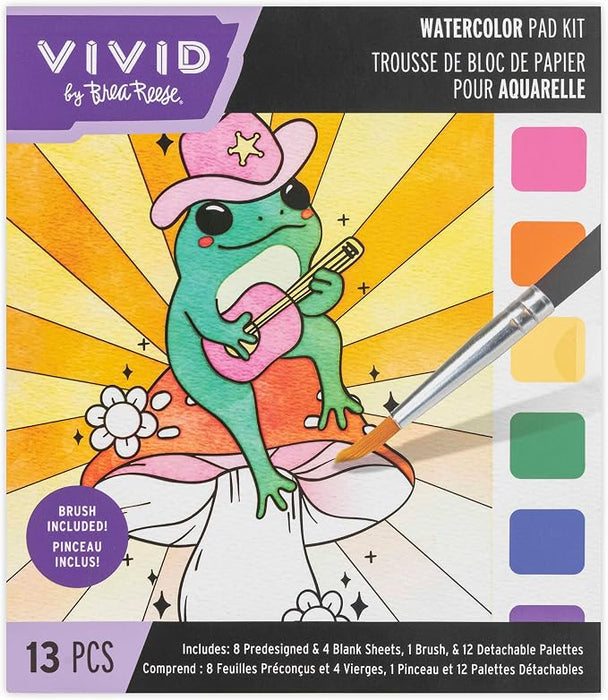 Vivid by Brea Reese Watercolor Pad Kit Western DIY Art Activity
