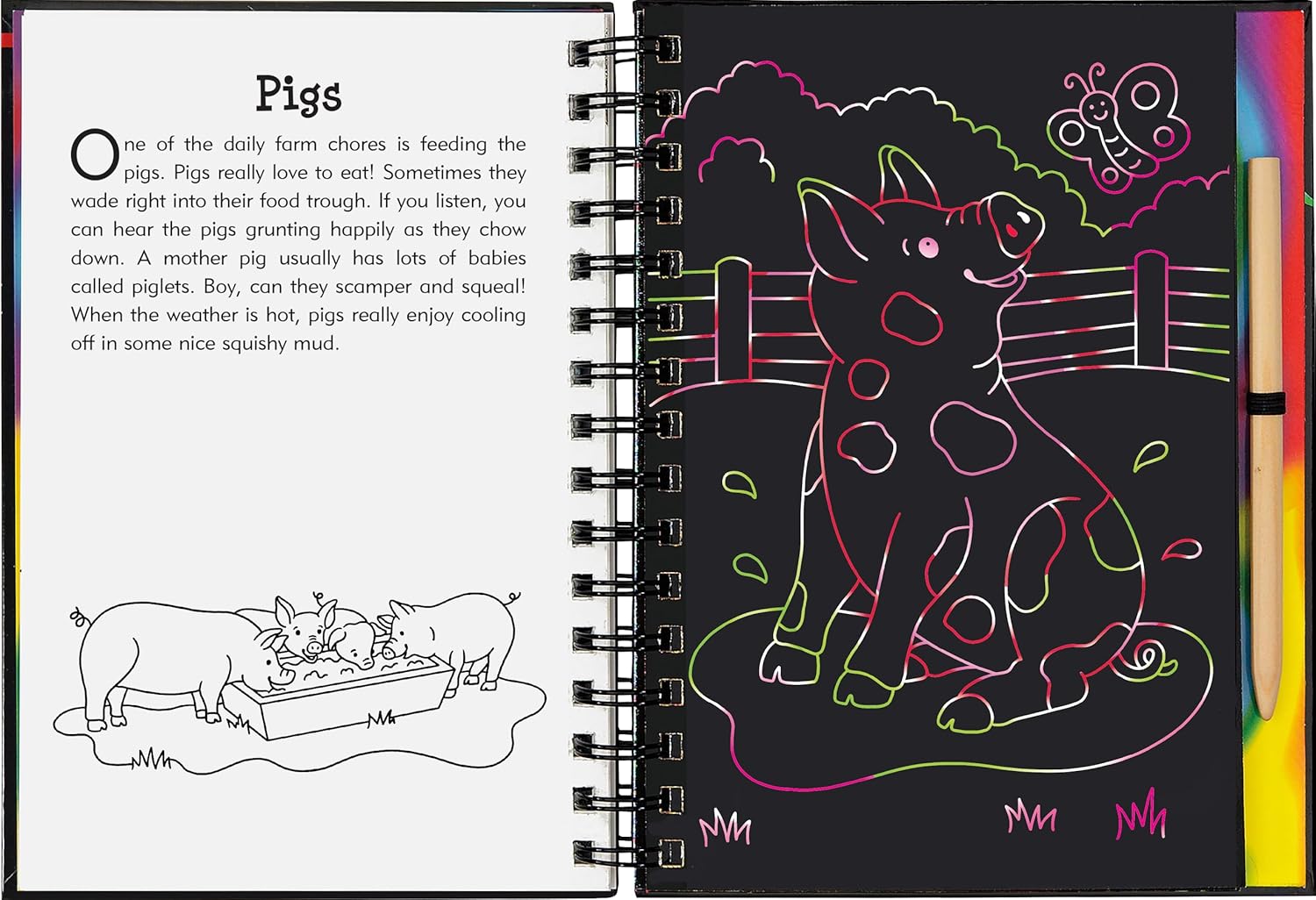 On The Farm Scratch and Sketch Book