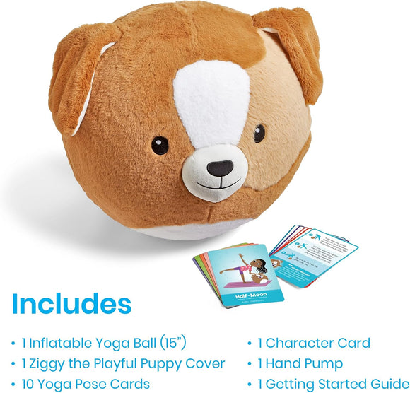 hand2mind Puppy BubblePlush 15in Yoga Ball Toy