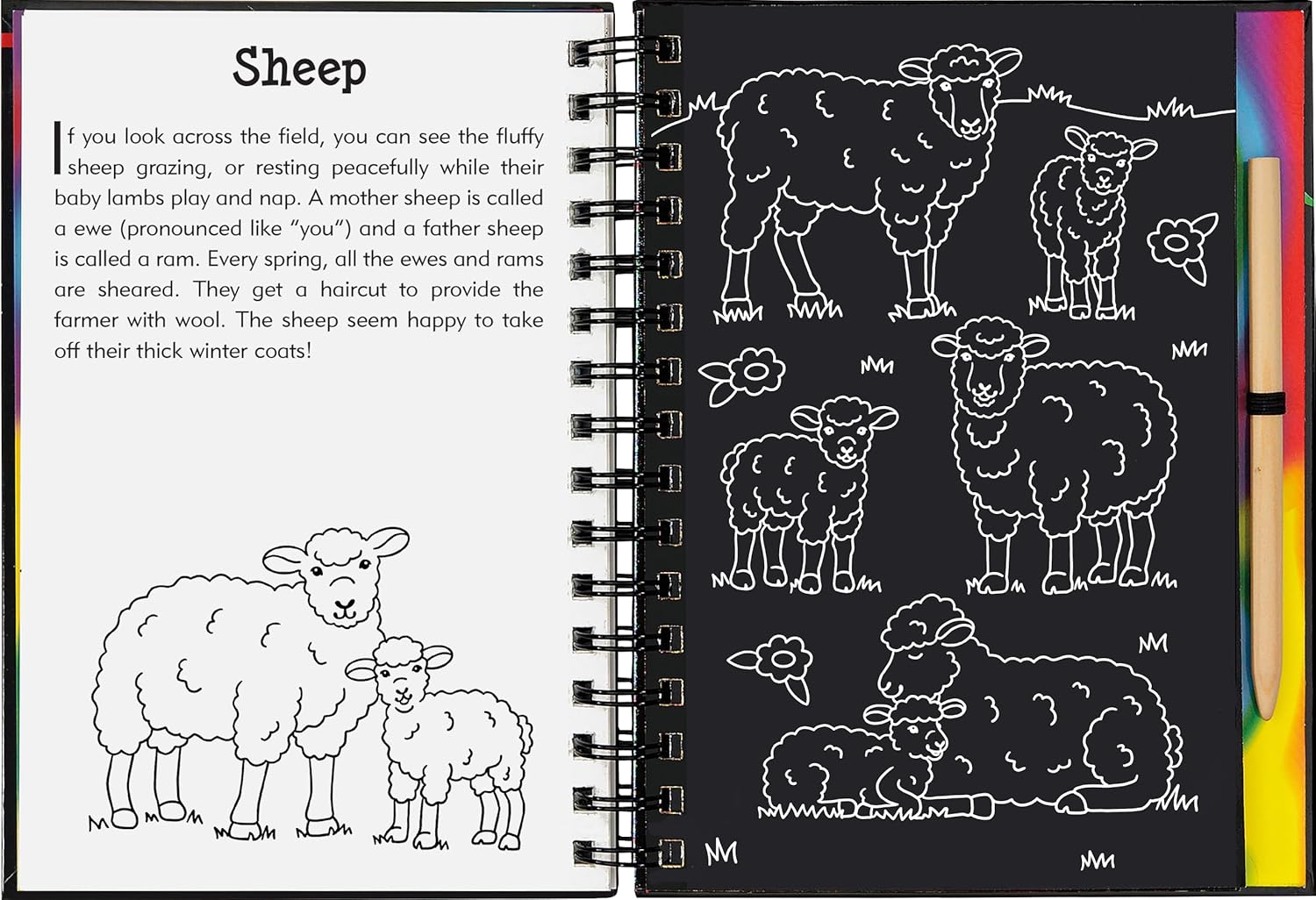 On The Farm Scratch and Sketch Book