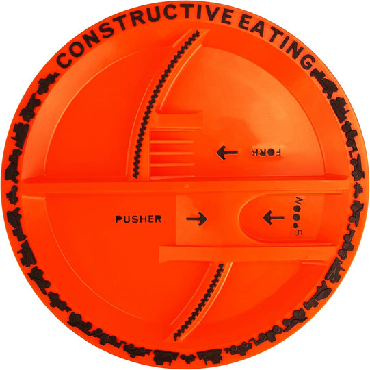 Constructive Eating Made in USA Construction Plate for Toddlers