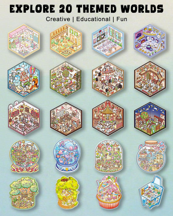 DIY 3D Sticker Scene Book: Reusable House & Landscape Therapy for Relaxation