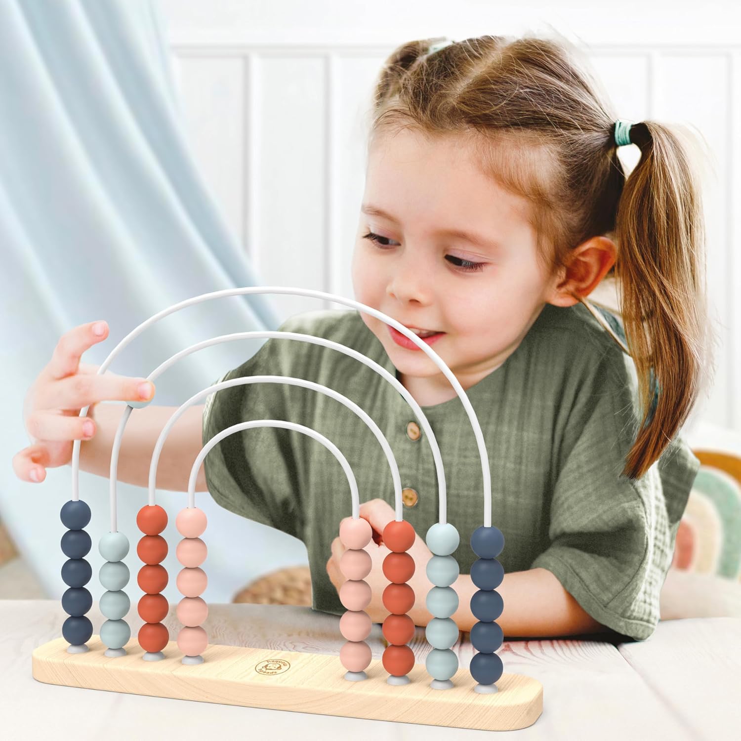Speedy Monkey Wooden Roller Abacus Toy for Early Learning