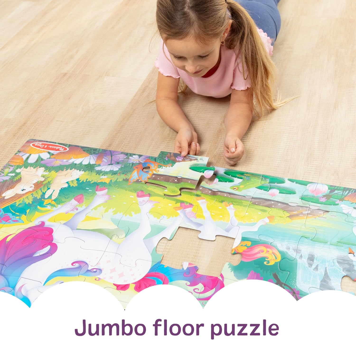 Unicorn Glow in the Dark Floor Puzzle - 48 Pieces
