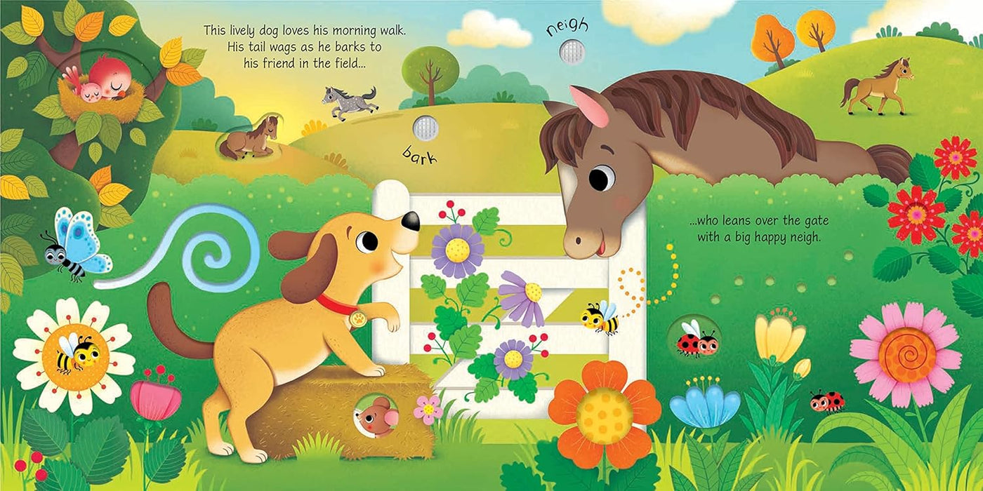 Interactive Pet Sounds Board Book for Toddlers, Engaging Animal Noises