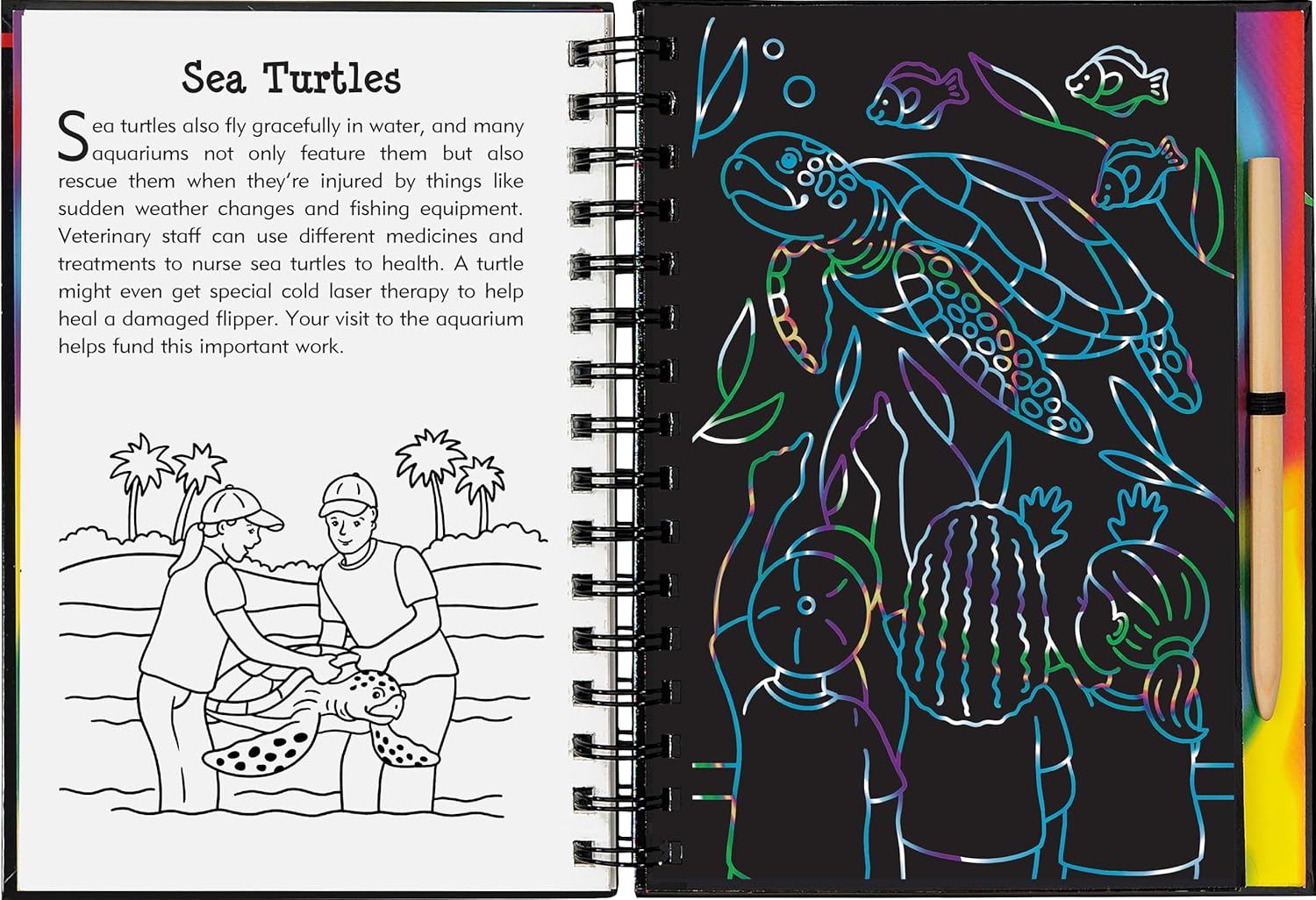 At the Aquarium Scratch and Sketch Book