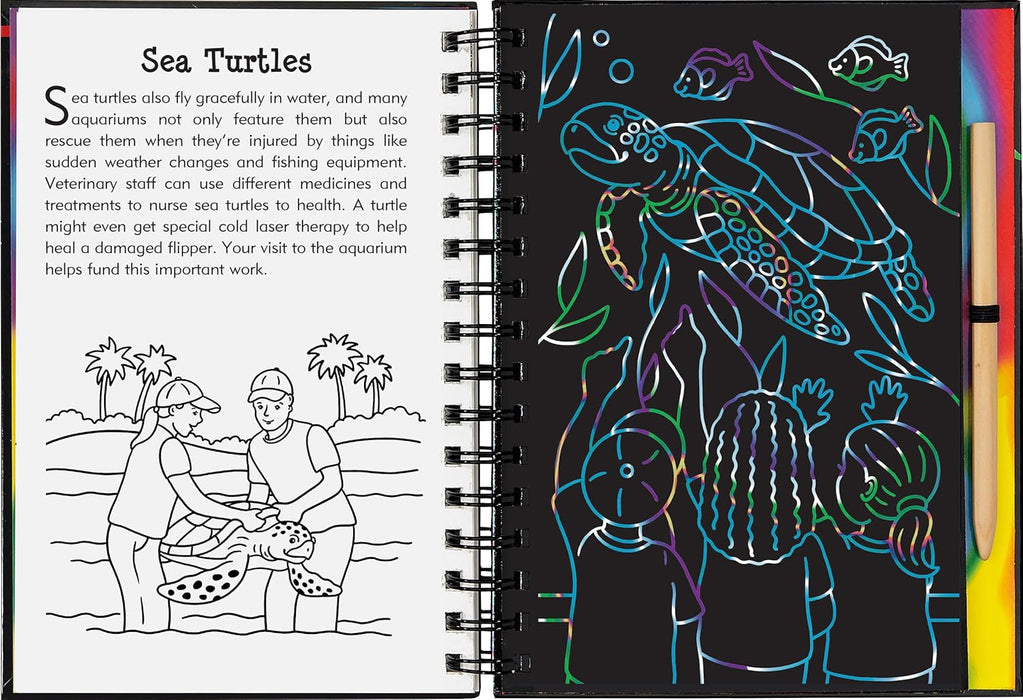 At the Aquarium Scratch and Sketch Book