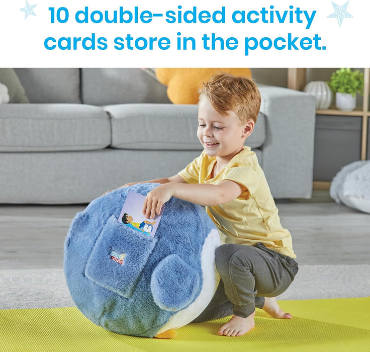 hand2mind Penguin BubblePlush 15in Yoga Ball Toy