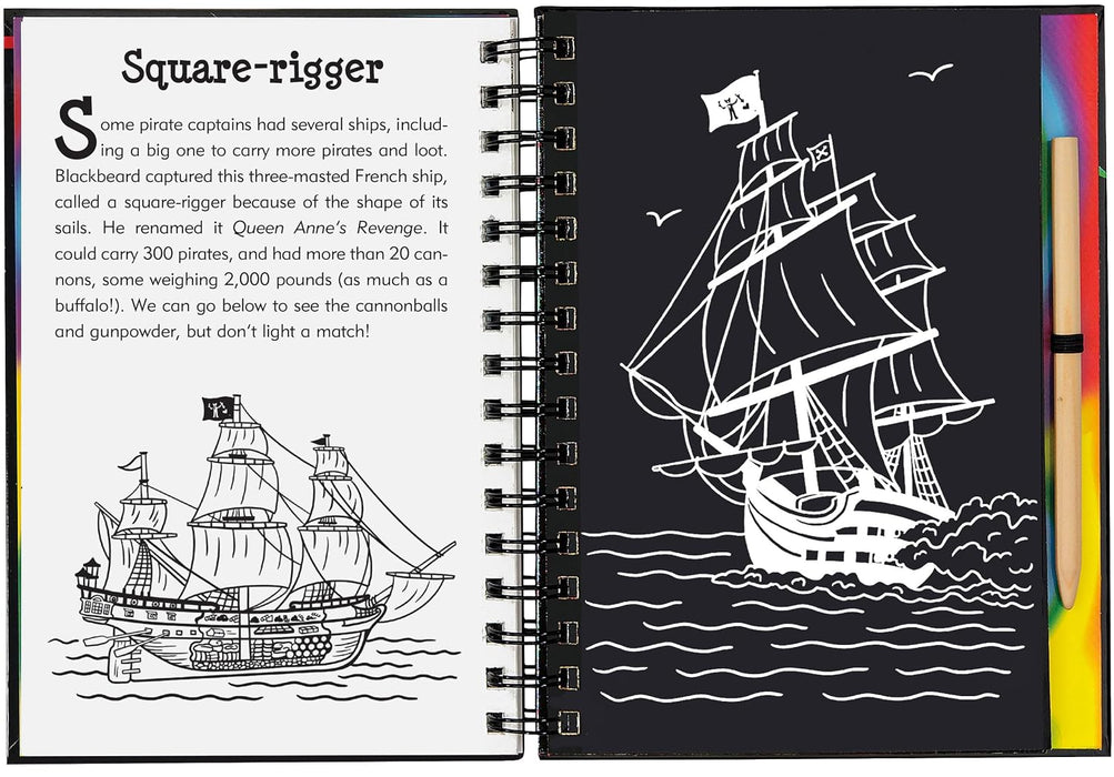 Peter Pauper Press Scratch & Sketch Pirates Trace-Along Activity Book