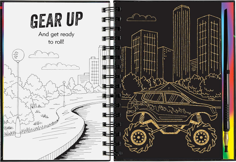Extreme Monster Trucks Scratch and Sketch Book