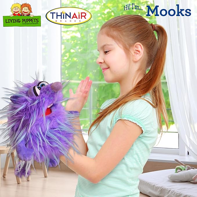 Living Puppets 9-Inch Plush Purple Monster Hand Puppet