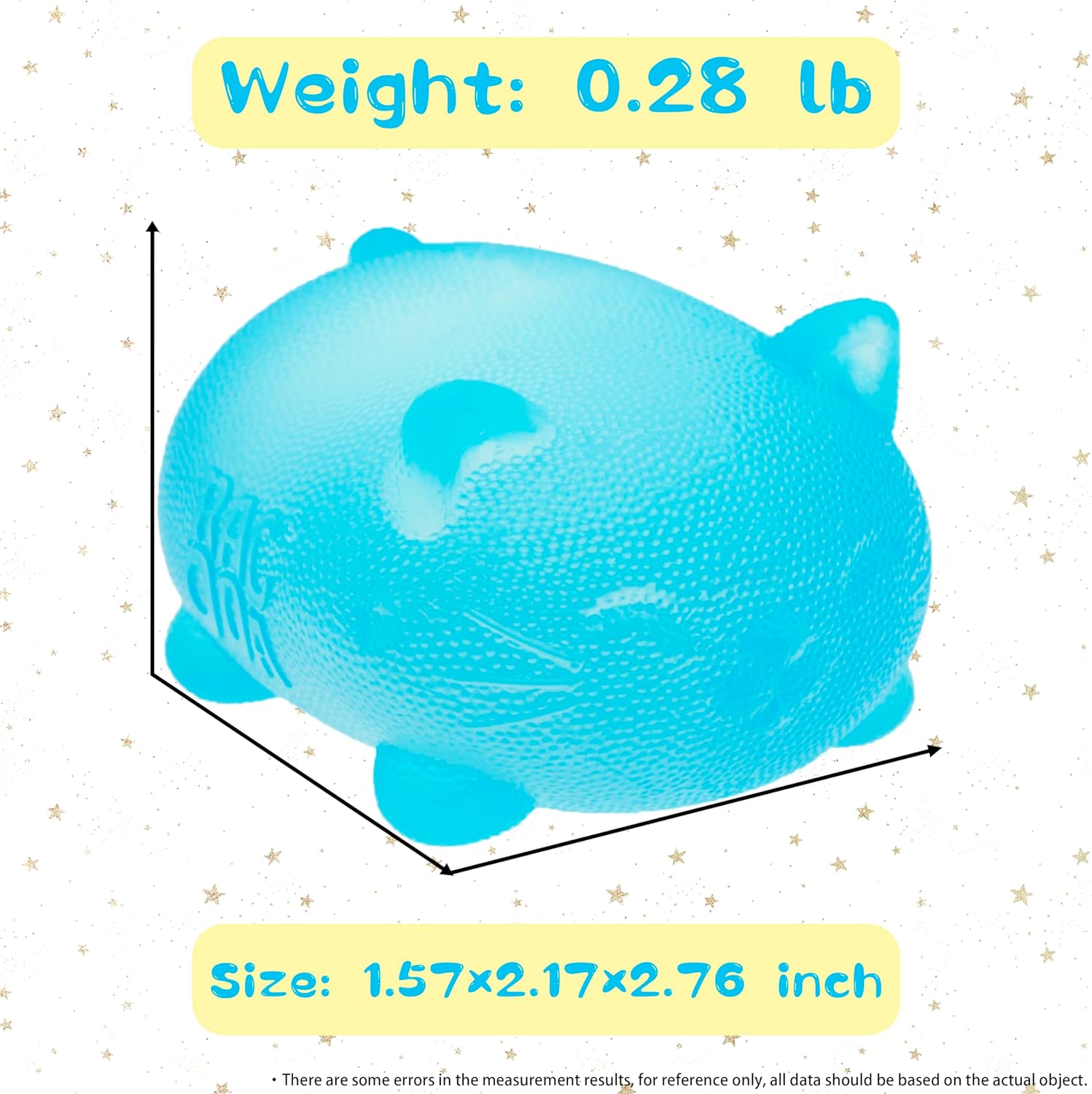 CYICTOY Cat Stress Relief Toy Sensory Fidget Squeeze Ball Blue