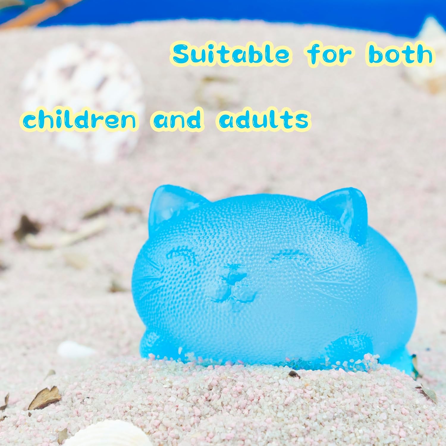 CYICTOY Cat Stress Relief Toy Sensory Fidget Squeeze Ball Blue