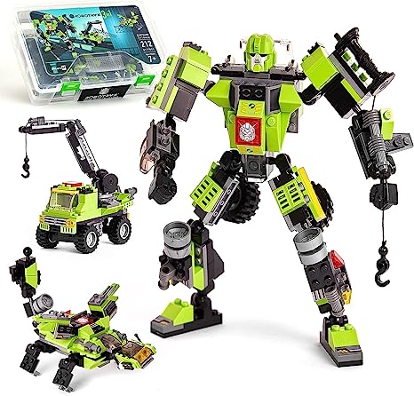 Green Robot STEM Toy 3 In 1 Building Creative Set