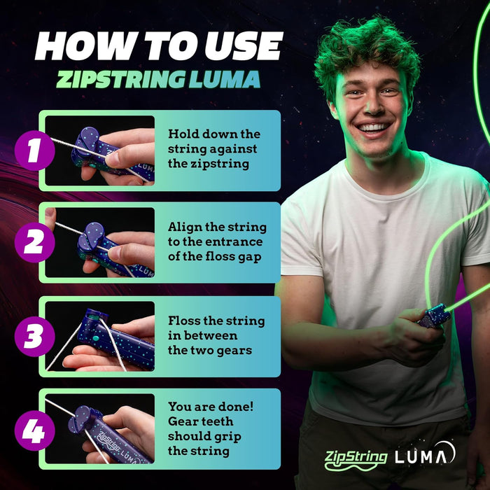 ZipString Luma Glow String Toy