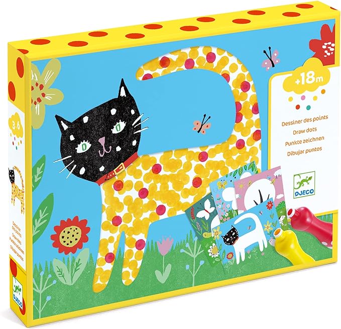 DJECO Small Dots Painting for Toddlers - Mess-Free Painting Kit