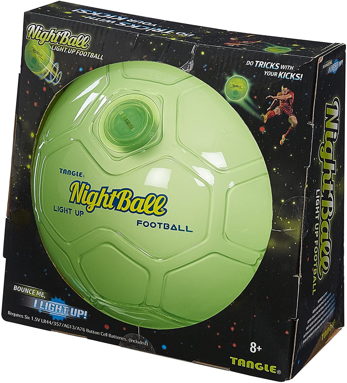 Green LED Nightball Inflated Soccer Ball