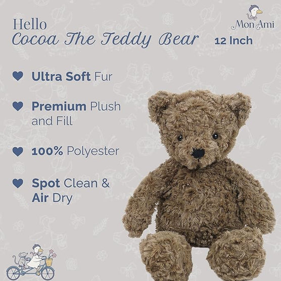 MON AMI Cocoa The Teddy Bear Stuffed Animal - 12