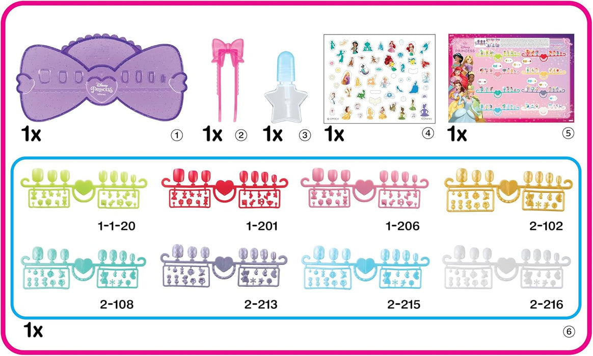Aquabeads Disney Princess Magical Water-Activated Nail Designer Kit for Creative Kids