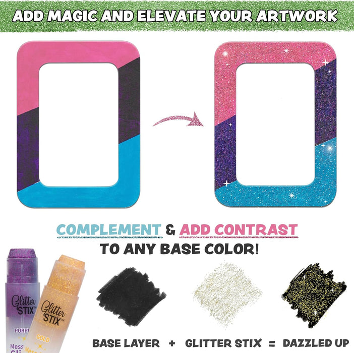 The Pencil Grip Glitter Stix Mess Free 12-Color Set