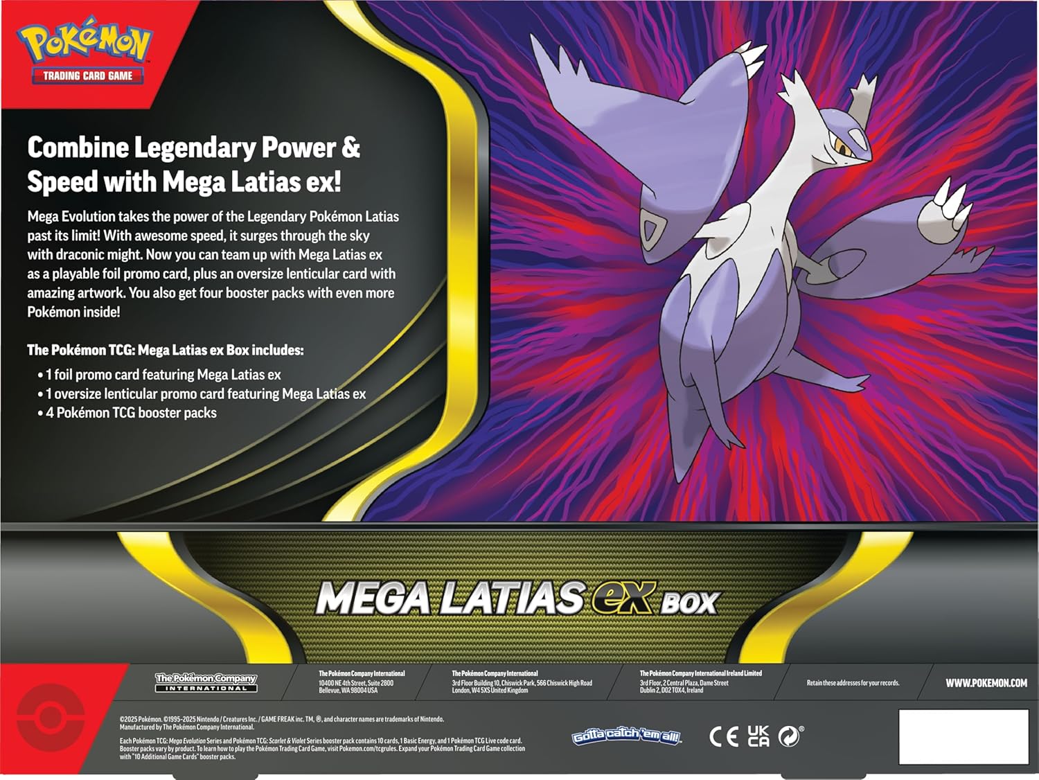 Mega Latias ex Box: Powerful Dragon Pokémon TCG Collectible Set with Promos