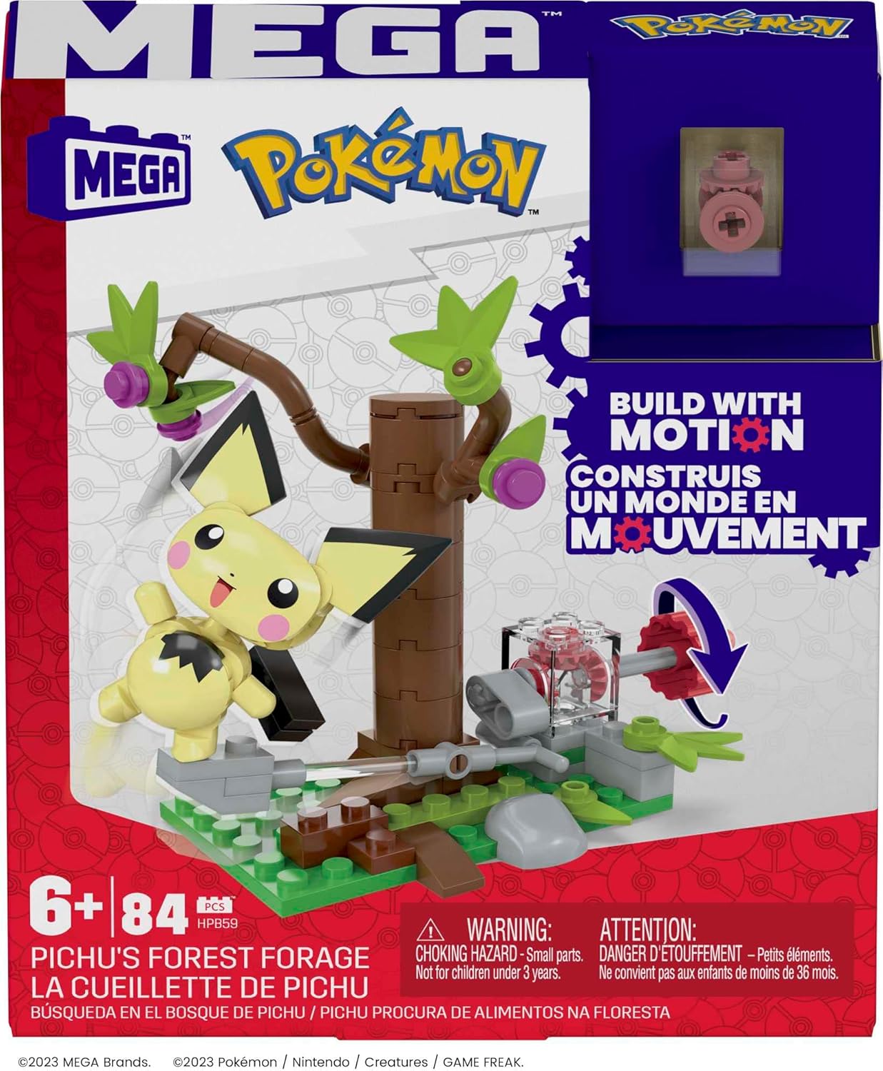 MEGA Pokémon Action Figure Building Toys Set, Pichu's Forest Forage with 84 Pieces