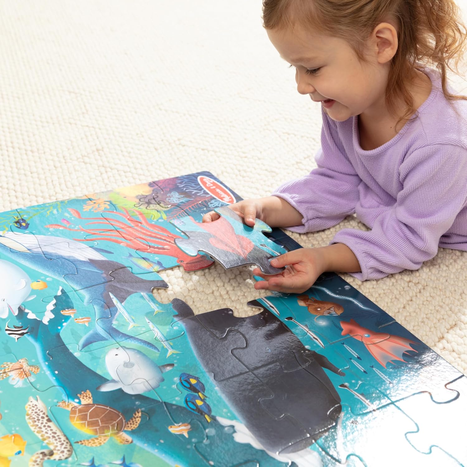 Melissa & Doug Underwater 48-Piece Jumbo Floor Puzzle 3x2ft