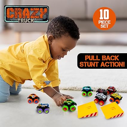 Die Cast Pull-Back Trucks 10 piece Set