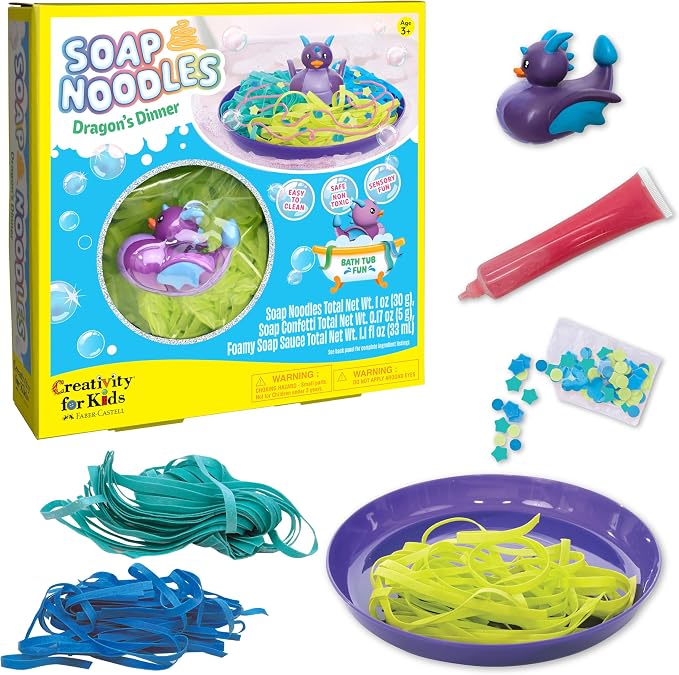 Creativity for Kids Soap Noodles Dragon's Dinner Bath Toy Set