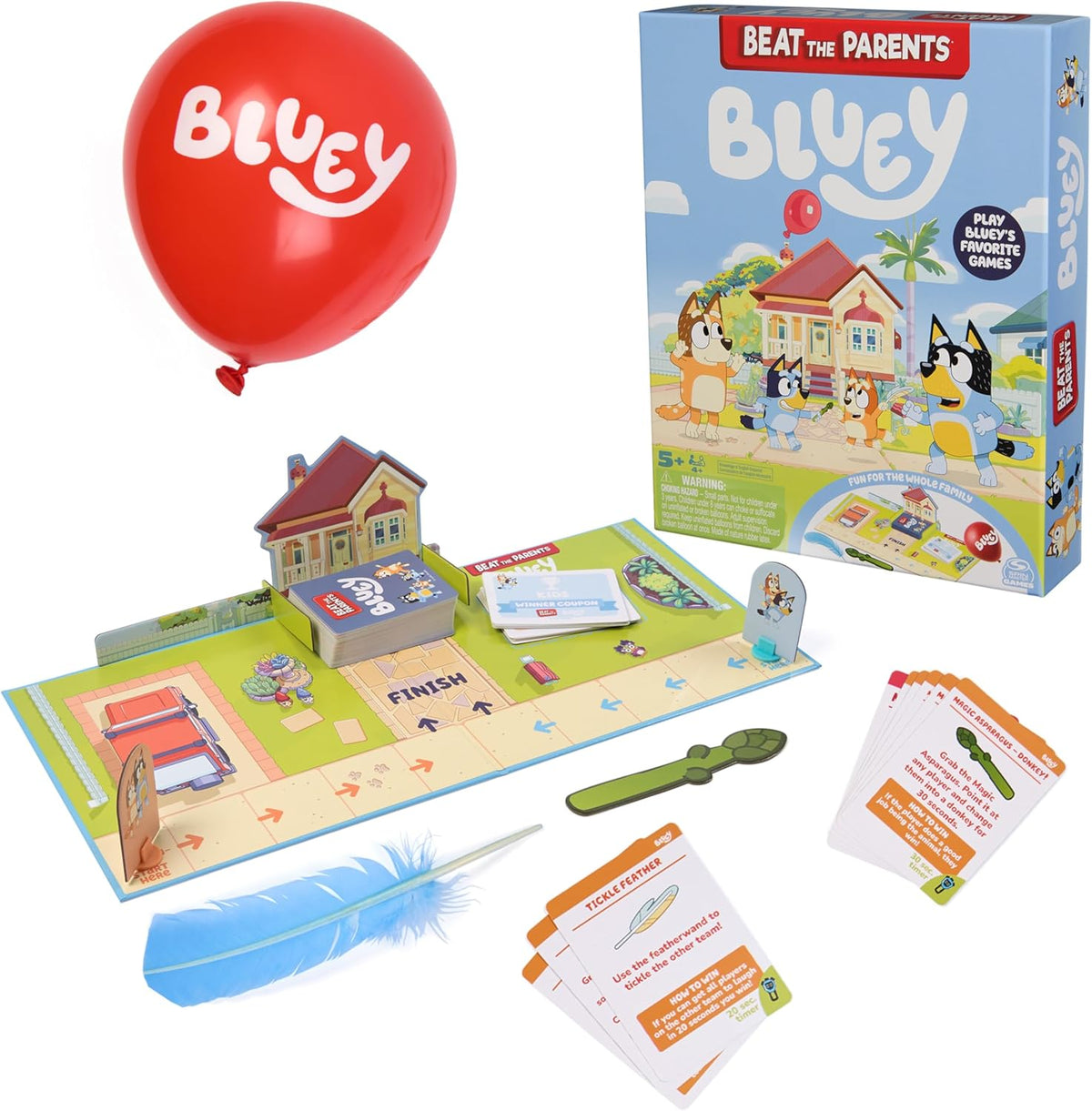 Spin Master Games Bluey Beat The Parents Family Board Game — Learning ...