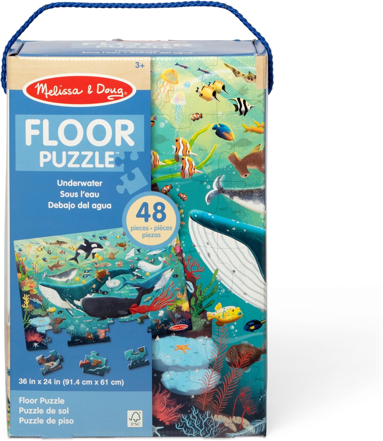 Melissa & Doug Underwater 48-Piece Jumbo Floor Puzzle 3x2ft