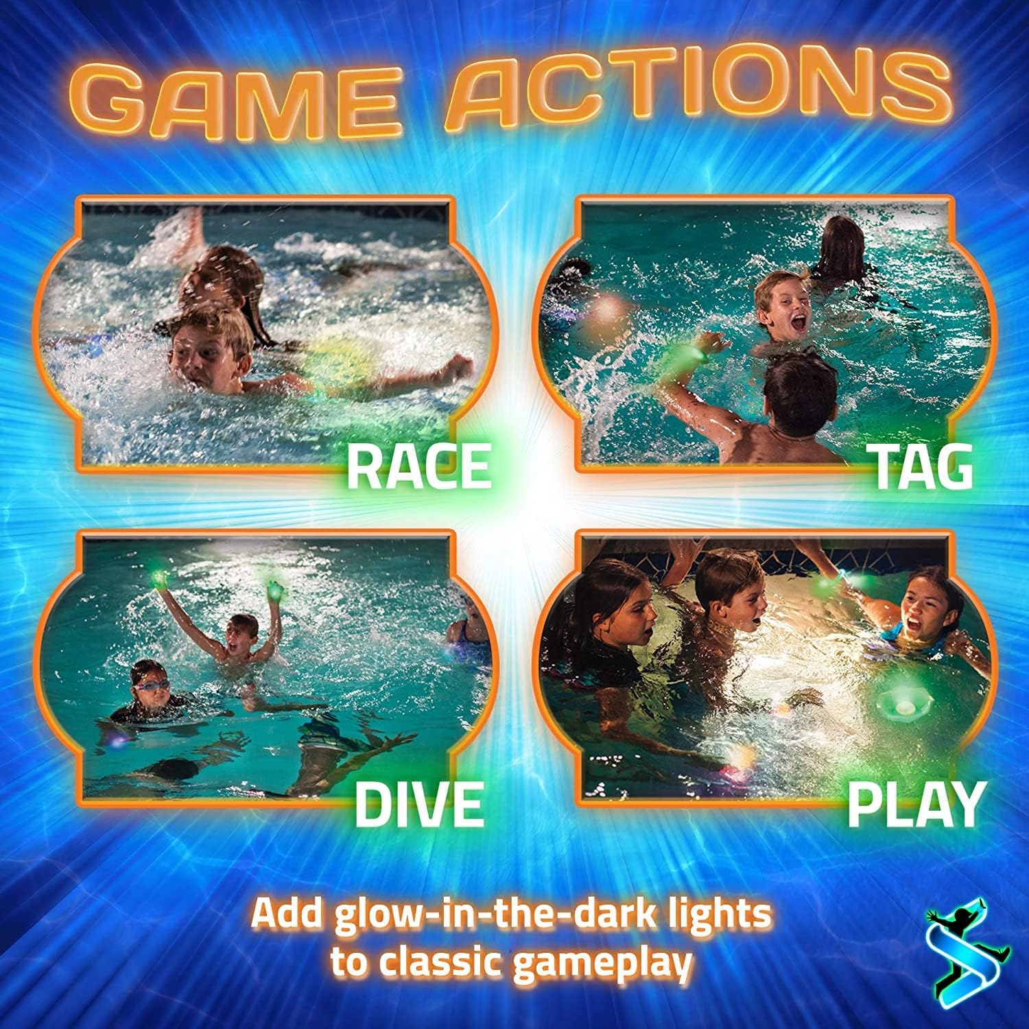 Glow in The Dark Pool Toys: Starlux Pool Party Set – Up Pool Games for Kids