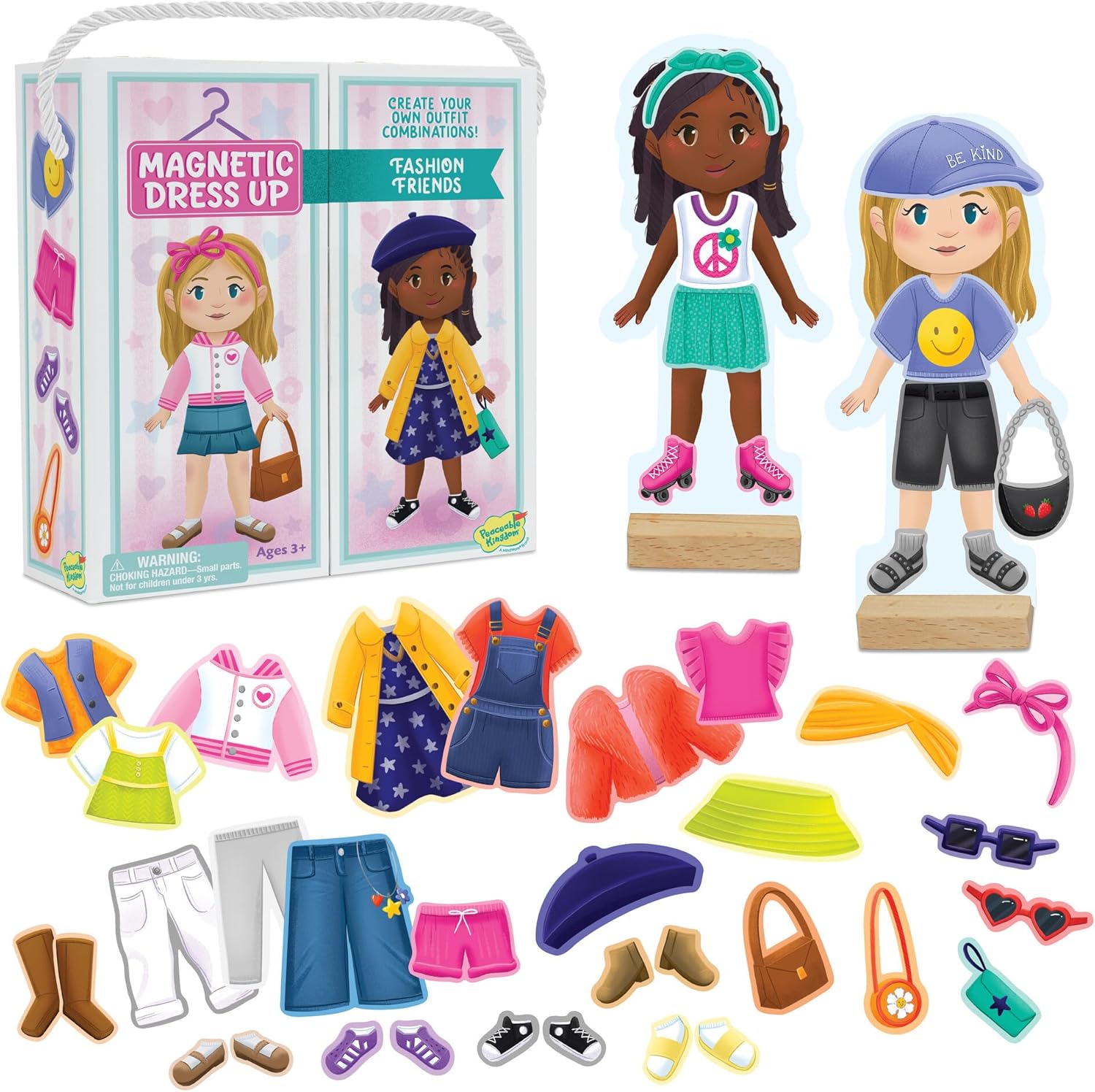 Peaceable Kingdom Fashion Friends Magnetic Dress Up Playset 50+ Pieces