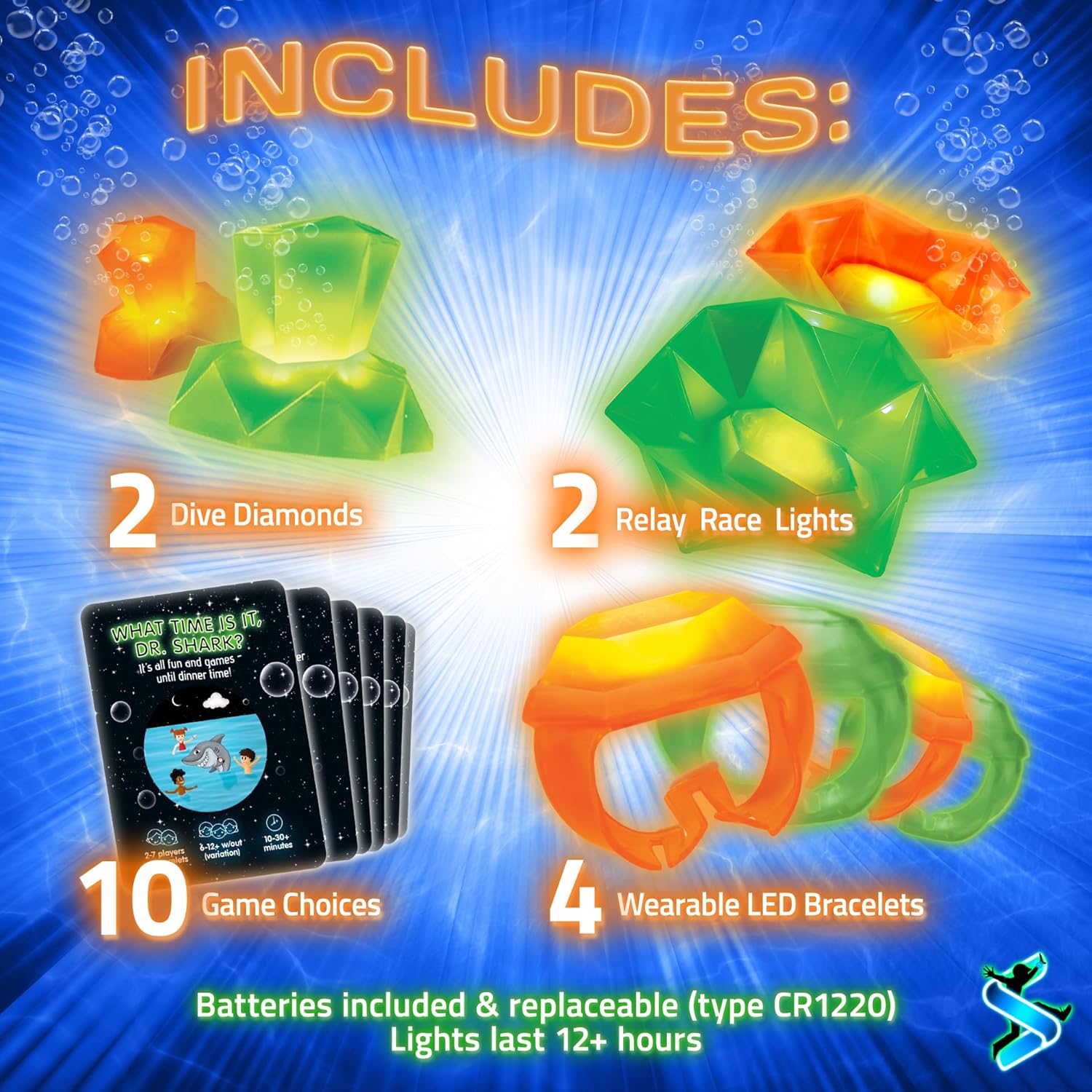 Glow in The Dark Pool Toys: Starlux Pool Party Set – Up Pool Games for Kids