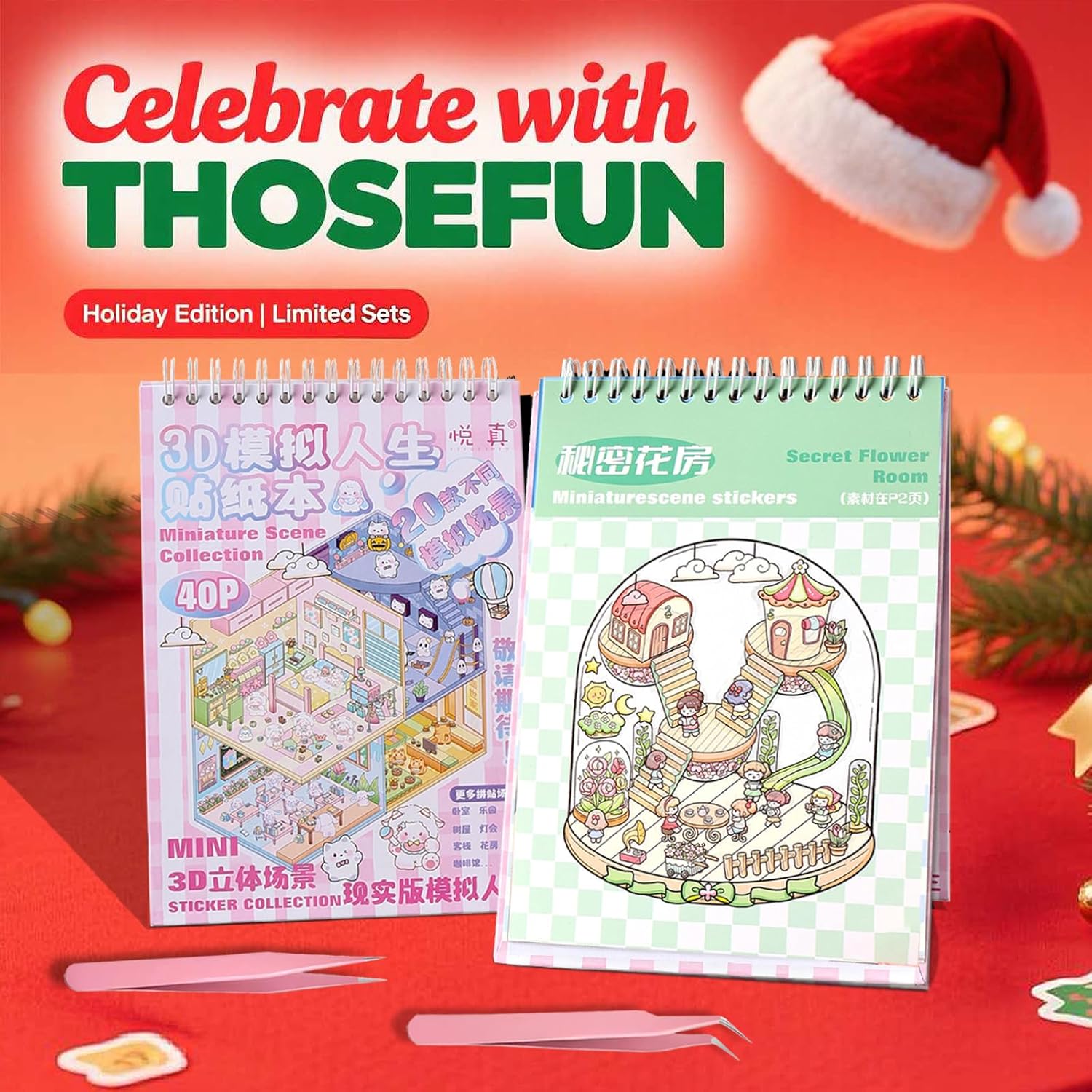 DIY 3D Sticker Scene Book: Reusable House & Landscape Therapy for Relaxation