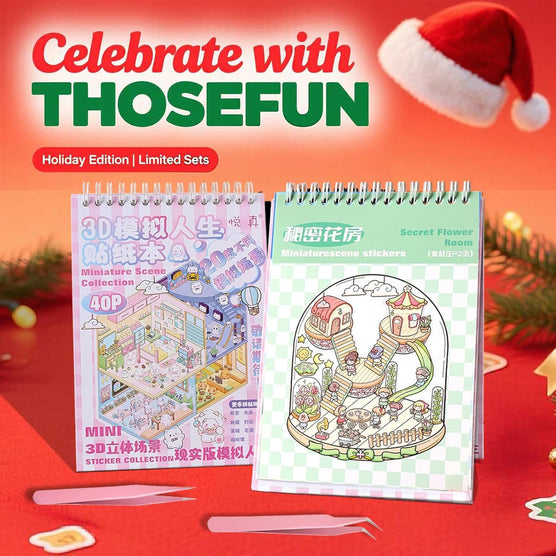 DIY 3D Sticker Scene Book: Reusable House & Landscape Therapy for Relaxation