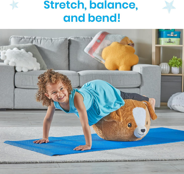 hand2mind Puppy BubblePlush 15in Yoga Ball Toy
