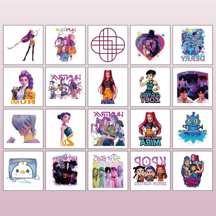 Fun Demon Hunters Kids Temporary Tattoos - 20 Sheets Party Favors