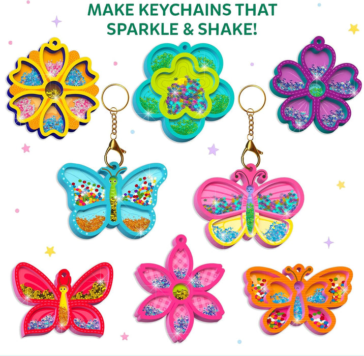 Skillmatics Shake-its Glitter Craft Kit for Kids Flowers & Butterflies