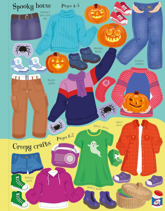 Usborne Sticker Dolly Dressing Trick or Treat Book