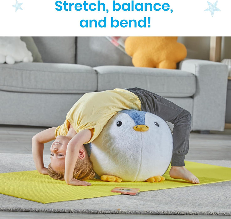hand2mind Penguin BubblePlush 15in Yoga Ball Toy