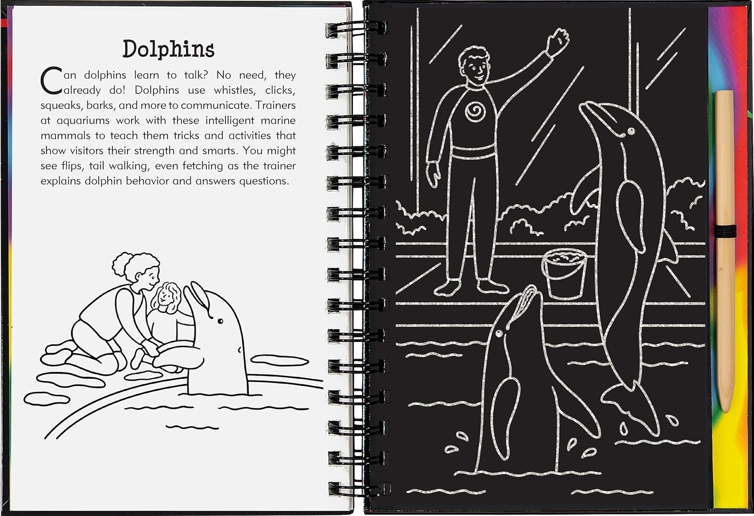 At the Aquarium Scratch and Sketch Book